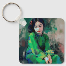 Grönt Dress för flicka