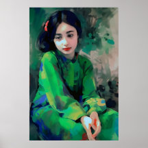 Grönt Dress för flicka