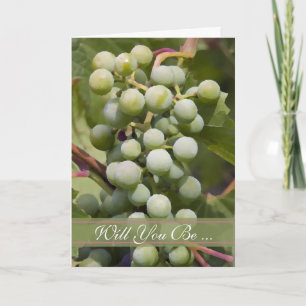 Grönt Druvor Vineyard blir min bridesmaid Inbjudan
