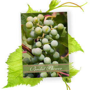 Grönt Druvor Vineyard Möhippa Inbjudningar