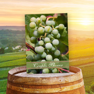 Grönt Druvor Vineyard Par Shower Vin Tasting Inbjudningar