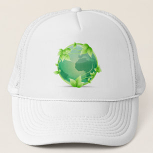 Grönt Earth Återvinna Symbol Keps