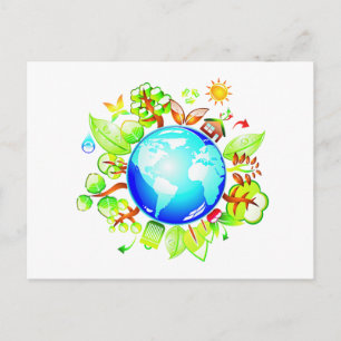 Grönt Earth Eco Friendly for Earth Day Vykort