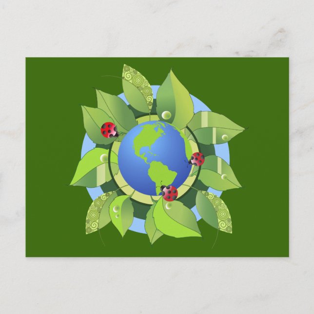 Grönt Earth Vykort (Framsida)