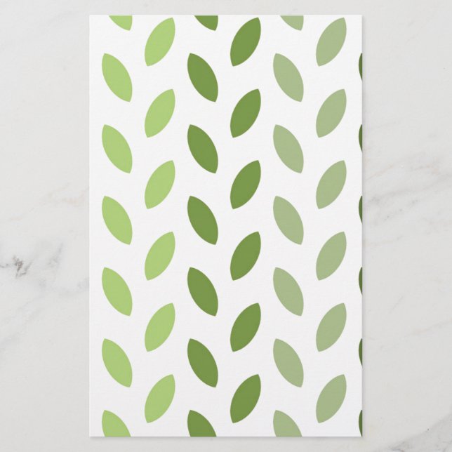 Grönt Eco Löv Brevpapper (Framsida)