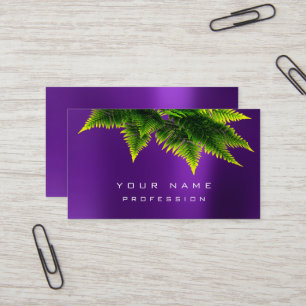 Grönt Economy Fern Organic Burgundy Amethyst Plum Visitkort