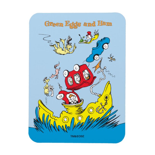 Grönt Eggs och ham | Jag tycker inte om dem någons Magnet (Vertikal)