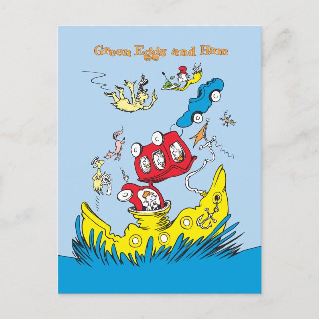 Grönt Eggs och ham | Jag tycker inte om dem någons Vykort (Framsida)