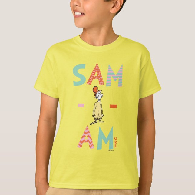 Grönt Eggs och ham | Sam-I-Am T Shirt (Framsida)