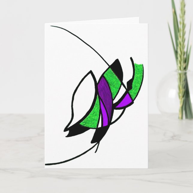 Grönt Egyptiska Öga-hälsningskort Kort (Framsida)