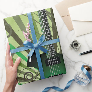 Grönt Electric Guitar Presentpapper