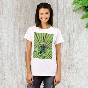 Grönt Electric Guitar T Shirt
