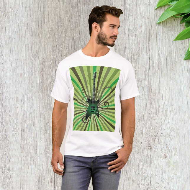 Grönt Electric Guitar T Shirt (Skapare uppladdad)