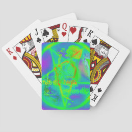 Grönt Electric Penatgram Casinokort