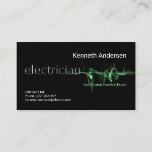 Grönt Electrician Strejka Electrical Visitkort