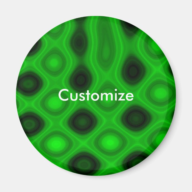 Grönt Electricity III - Template Magnet (Framsidan)