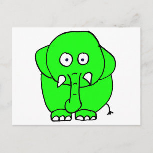 Grönt elefant vykort