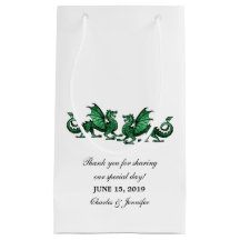 Grönt Elegant Dragons Bröllop Gift Bag