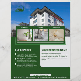 Grönt Elegant Flyer för Agent i Gods