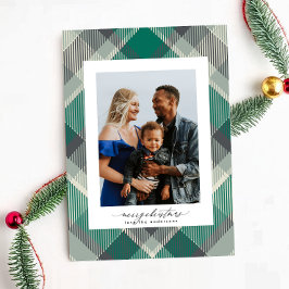 Grönt Elegant God jul Anpassningsbar Pput Photo Julkort