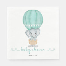 Grönt Elephant Gender Neutral Baby Shower