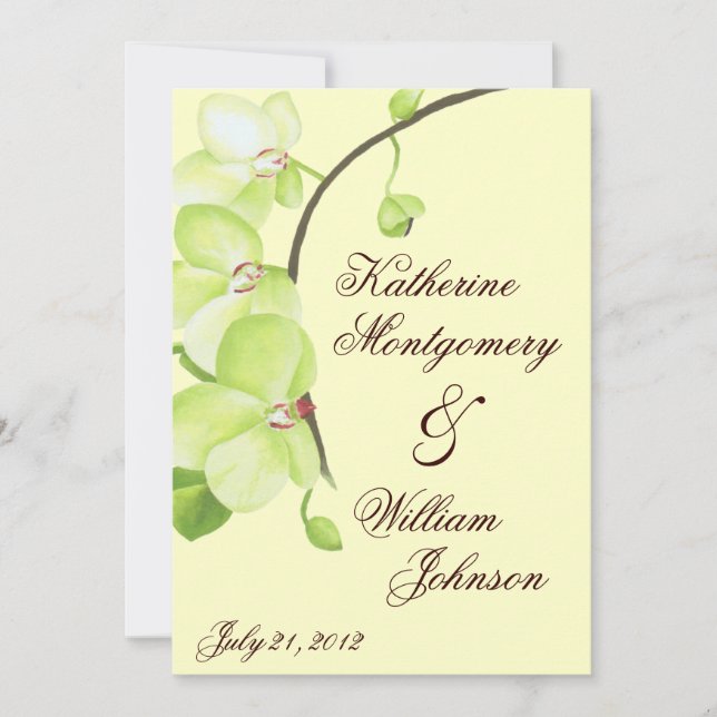 Grönt eller bröllopsinbjudan inbjudningar (Framsida)