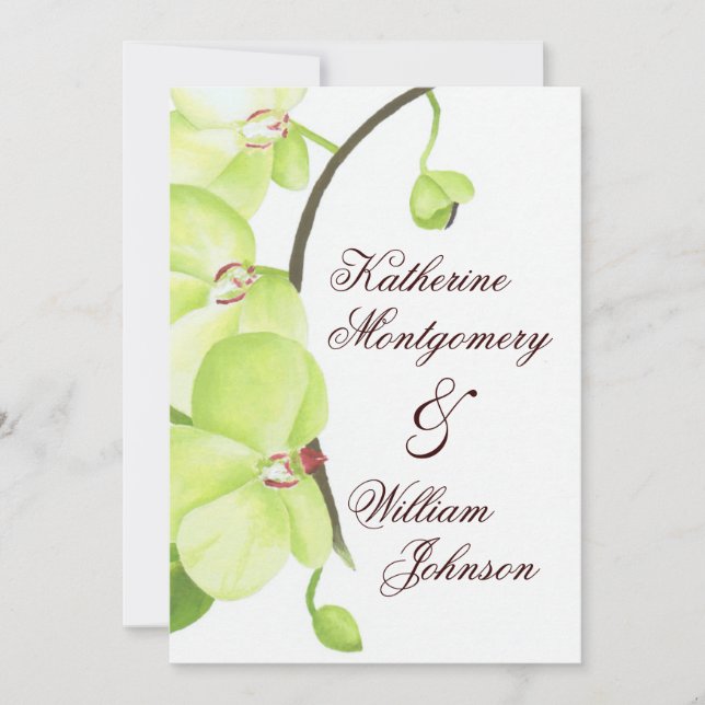 Grönt eller bröllopsinbjudan inbjudningar (Framsida)