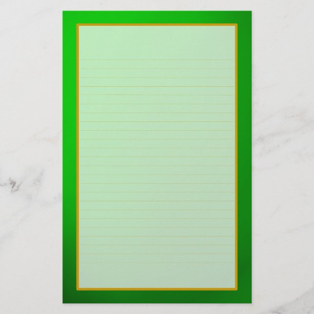 Grönt Emerald Bra Led Stationery Brevpapper (Framsida)