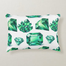 Grönt Emerald Crystal Gemstone Diamond Gem Decor
