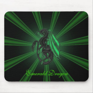 Grönt Emerald Dragon Mouse Pad Musmatta