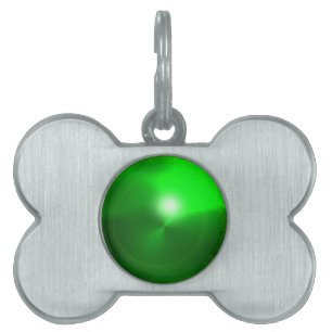 GRÖNT EMERALD GEM STONE ID-bricka HUSDJUR