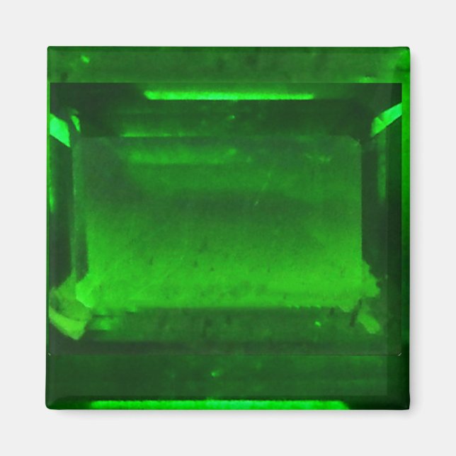 Grönt Emerald Gemstone Magnet (Framsidan)