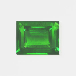 Grönt Emerald Gemstone Post-it Block