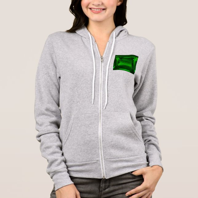 Grönt Emerald Gemstone T Shirt (Framsida)