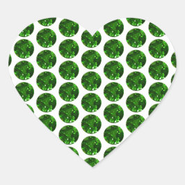 Grönt Emerald Heart Sticker Hjärtformat Klistermärke