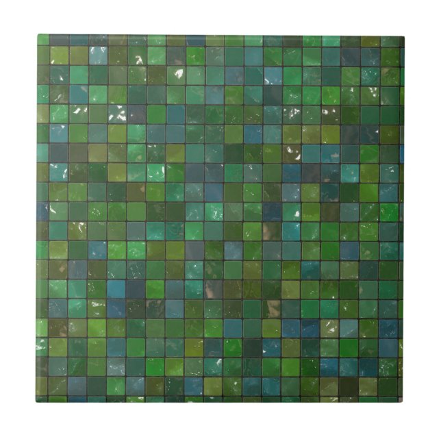 Grönt Emerald Shiny Glass Tiles Struktur Kakelplatta (Framsidan)