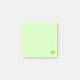 Grönt Emoji Heart Post-it Block