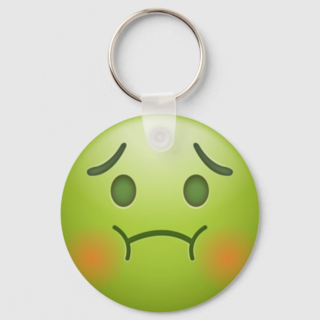 Grönt emoji nyckelring (Framsida)