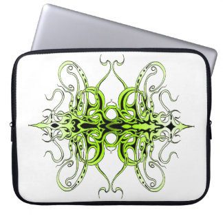 Grönt Empire Tribal Design Laptop Fodral