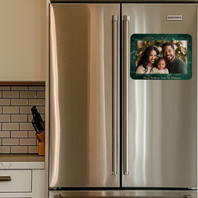 Grönt en fotojul magnet (Skapare uppladdad)