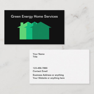 Grönt Energy Home Services Visitkort