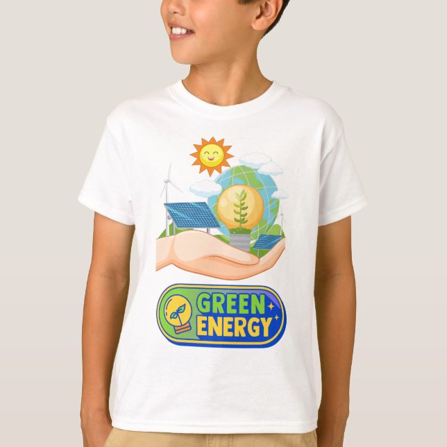 Grönt Energy T-Shirt (Framsida)