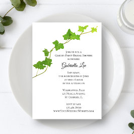 Grönt Engelska Ivy Vine Garden Party Möhippa Inbjudningar