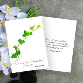 Grönt Engelska Ivy Vine Sympathy Tack Kort