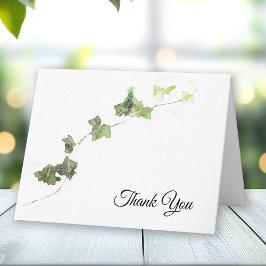 Grönt English Ivy Vine Watercolor Tack