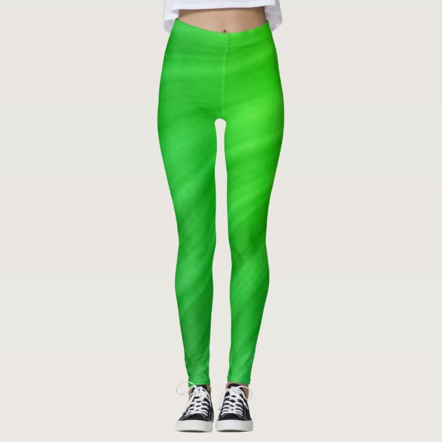 Grönt Enkel fast form Leggings (Framsida)