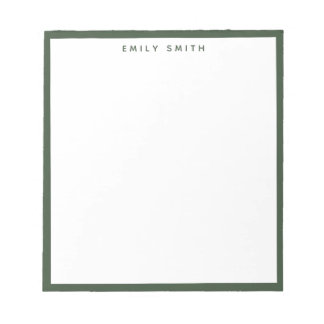 Grönt enkel modern anteckningsblock