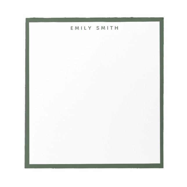 Grönt enkel modern anteckningsblock (Framsida)
