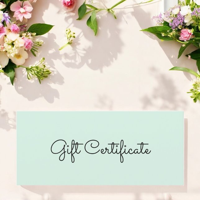 Grönt enkelt intyg om gåva från skönhets- och affä (Skapare uppladdad)