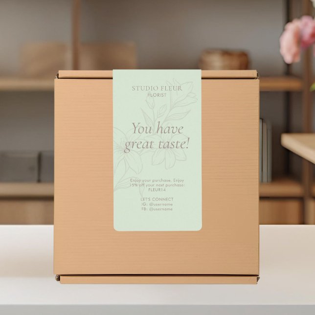 Grönt| Enkla moderna flaggskeppsetiketter Fraktsedel (Skapare uppladdad)